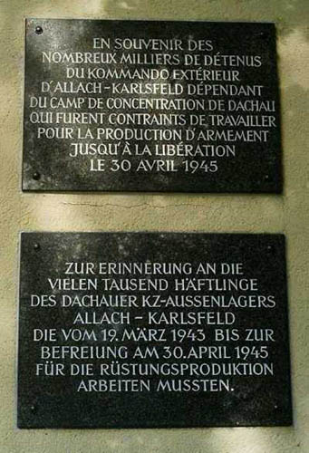 Plaquettes Kamp Allach Karlsfeld